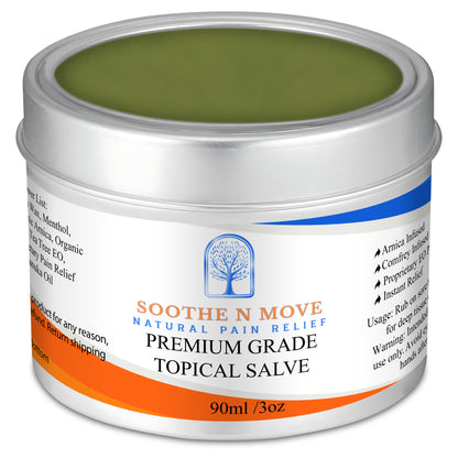 3oz Premium Grade Topical Salve (w/ Arnica, Comfrey and Tumeric)