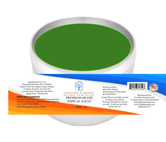 3oz Premium Grade Topical Salve (w/ Arnica, Comfrey and Tumeric)